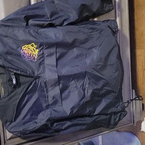 Obey Anorak Black Hooded Windbreaker size Small worn once